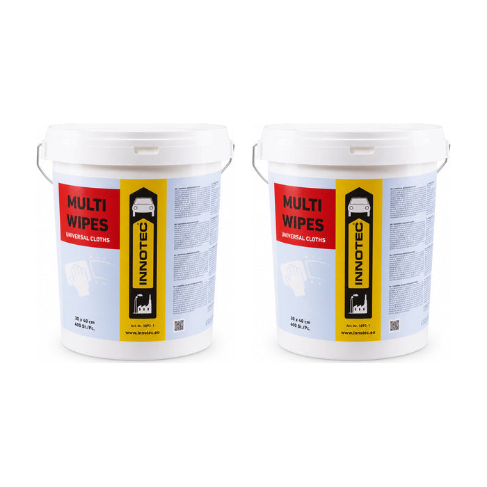 Innotec Multi Wipes, 30 cm x 40 cm, Bucket – 400 Stück · Stück, 2er-Set, Artikelnummer 1092-1