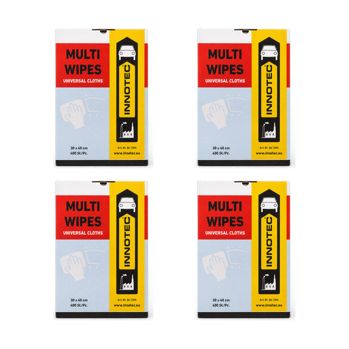 Innotec Multi Wipes, 30 cm x 40 cm – 400 Stück · Karton, 4er-Set, Artikelnummer 1092