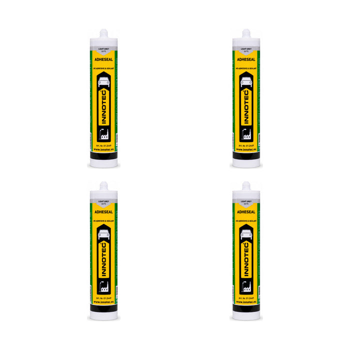 Innotec Adheseal, Hellgrau – 290 ml · Kartusche, 4er-Set, Artikelnummer 1431