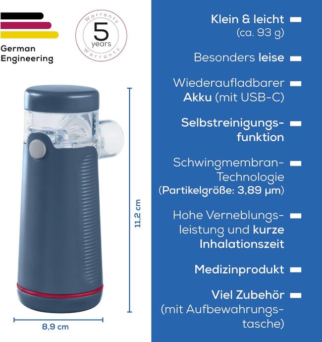 Beurer Inhalator Inhalationsgerät für Kinder und Erwachsene