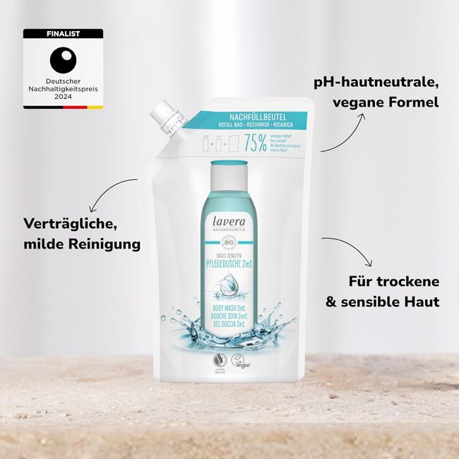 Lavera Nachfüllbeutel Basis Sensitiv Pflegedusche