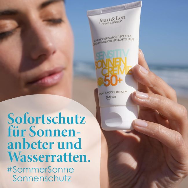 Jean & Len Sensitiv Sonnencreme 50+ LSF wasserfest
