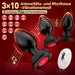 Tagnaff 4 Teiliges Analplug Set mit Vibrationen