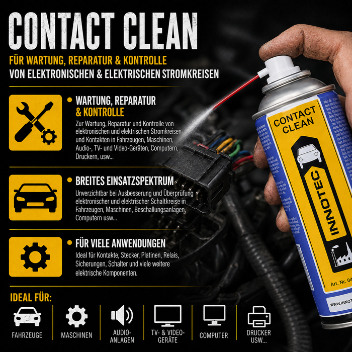 Innotec Contact Clean – Elektronikreiniger – Produktvorteil und Anwendung 3