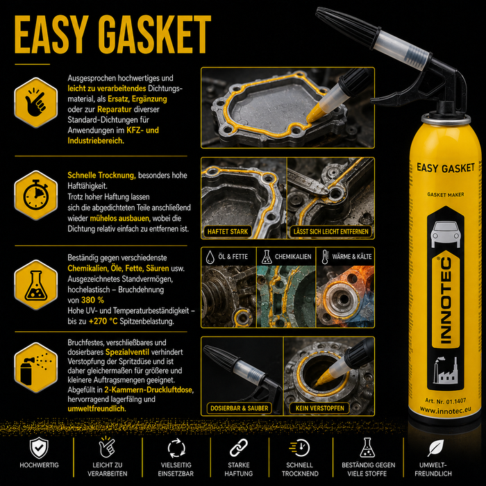 Innotec Easy Gasket – Motordichtmasse – Produktvorteil und Anwendung 1