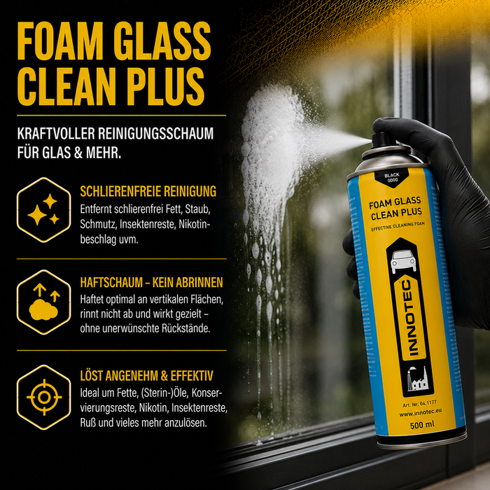 Innotec Foam Glass Clean Plus – Lebensmitteltauglicher Glasreiniger – Produktvorteil und Anwendung 5
