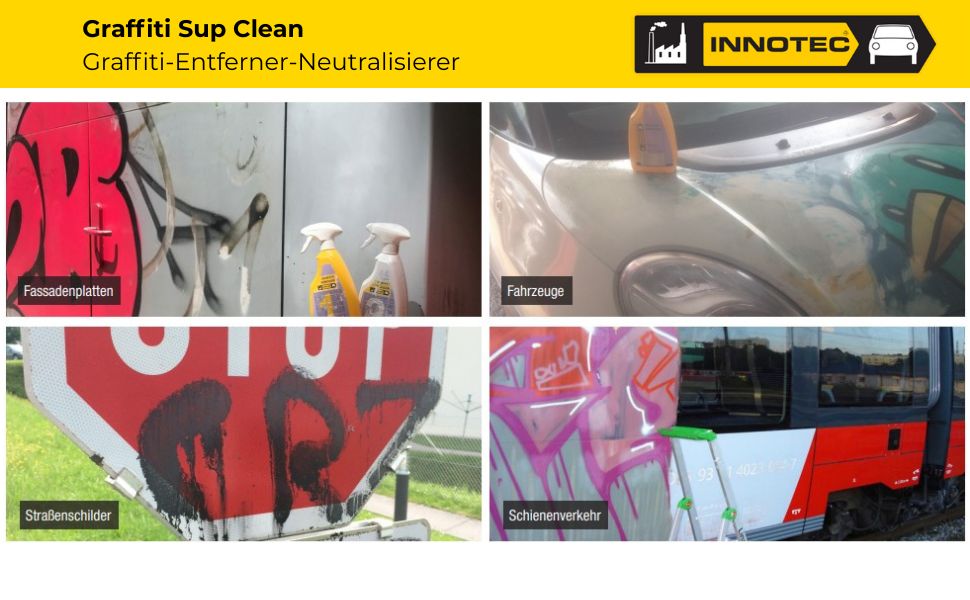 Innotec Graffiti Sup Clean – Graffiti-Entferner-Neutralisierer – Produktvorteil und Anwendung 6