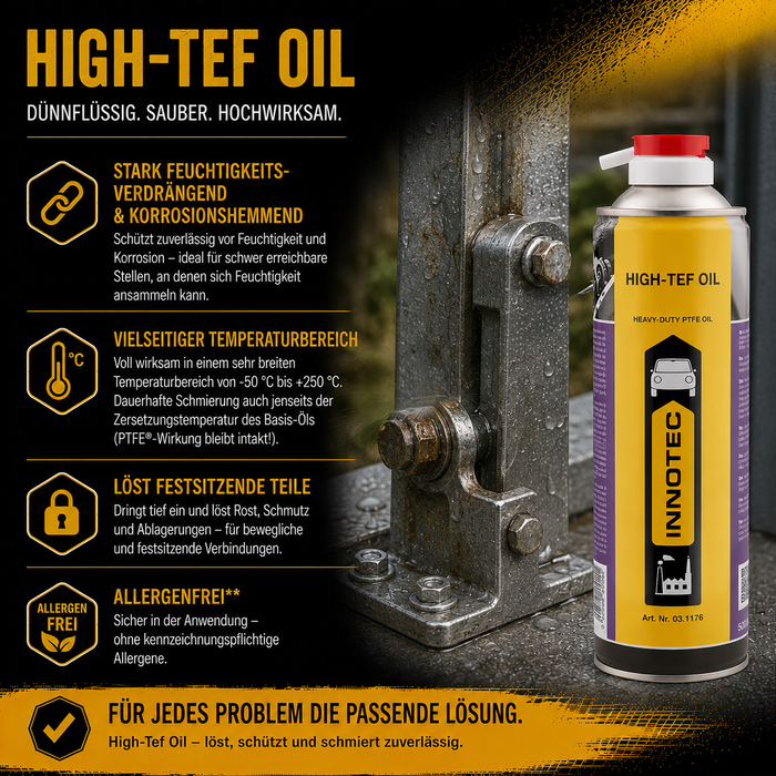 Innotec High-Tef Oil – PTFE-Schmieröl – Produktvorteil und Anwendung 1