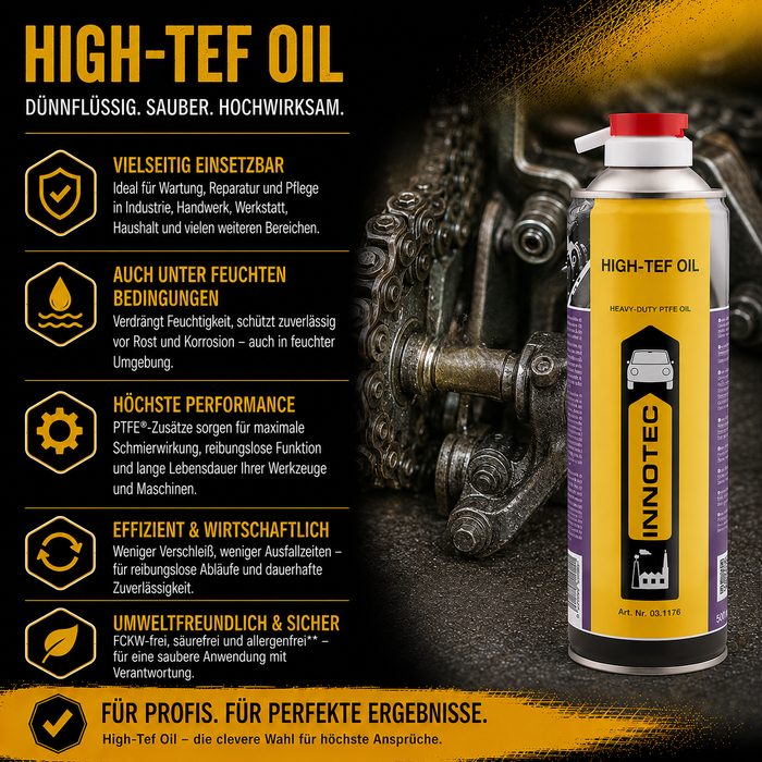 Innotec High-Tef Oil – PTFE-Schmieröl – Produktvorteil und Anwendung 3