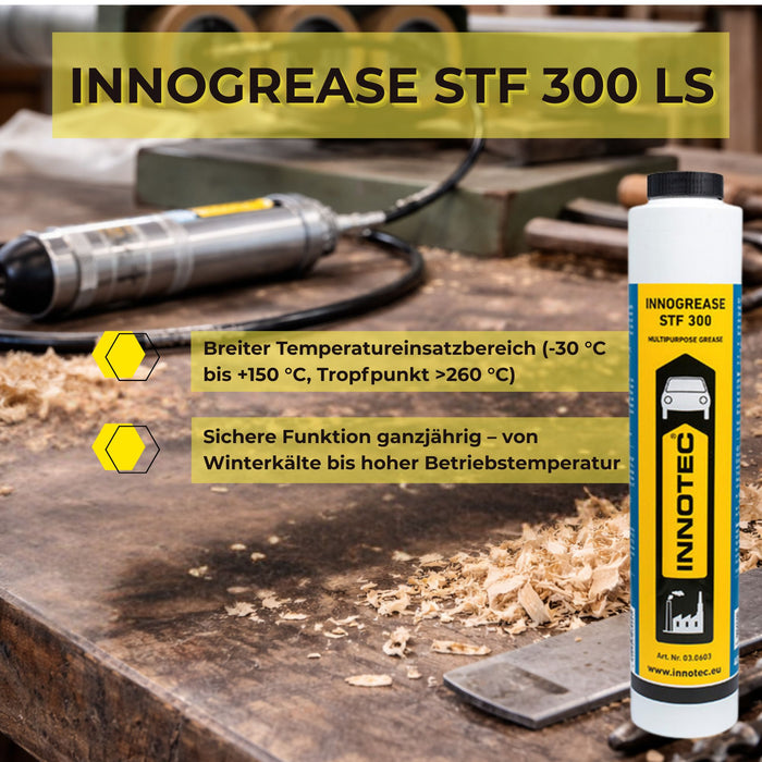 Innotec Innogrease STF 300 LS – Lithiumkomplexfett mit TRIBITEC-Technologie – Produktvorteil und Anwendung 1