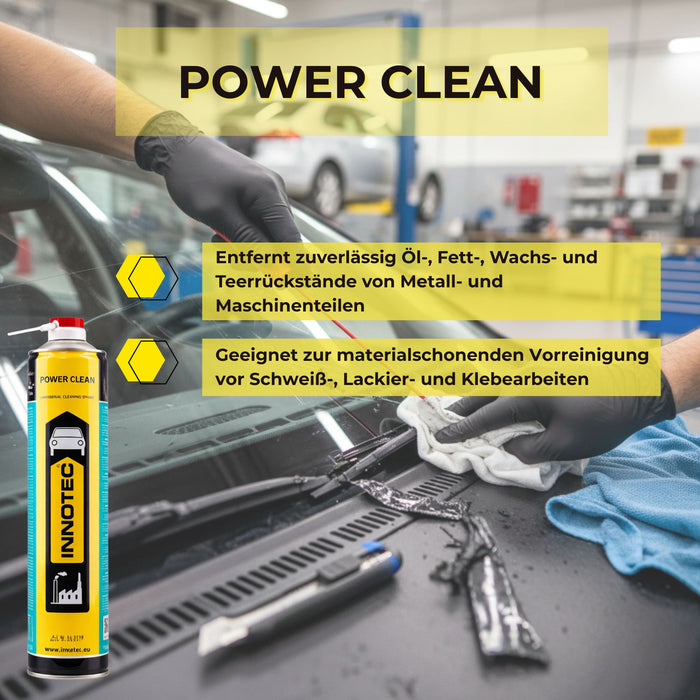 Innotec Power Clean – Hochintensiver, universeller Reinigungsspray – Produktvorteil und Anwendung 1
