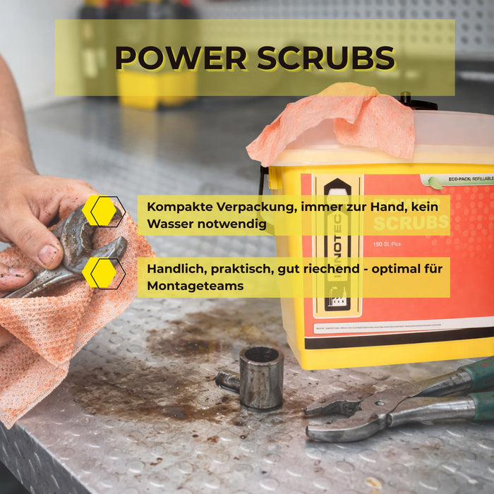 Innotec Power Scrubs – (Hand-) Reinigungstücher – Produktvorteil und Anwendung 2