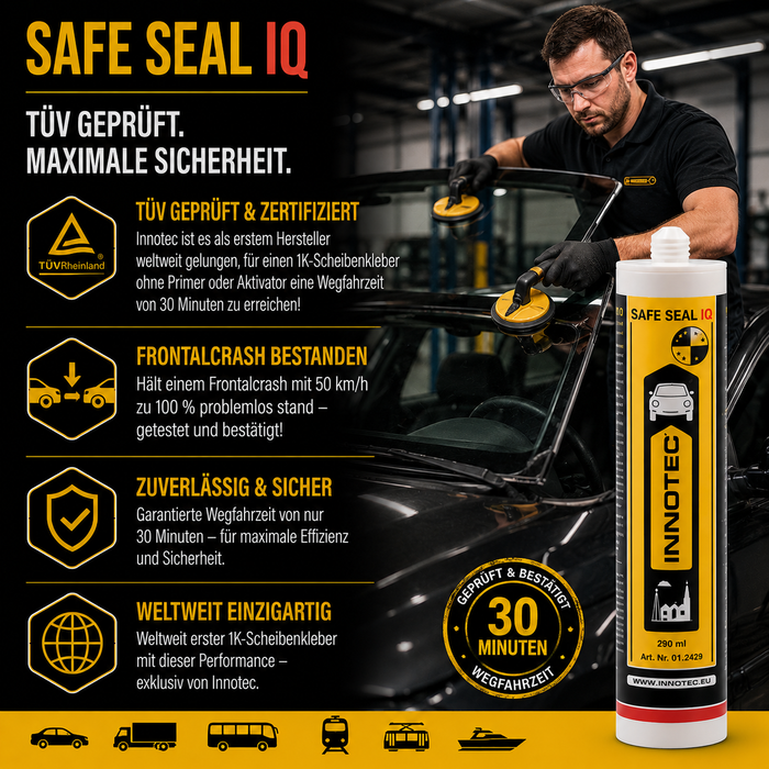 Innotec Safe Seal IQ – Primerloser Scheibenkleber – Produktvorteil und Anwendung 4