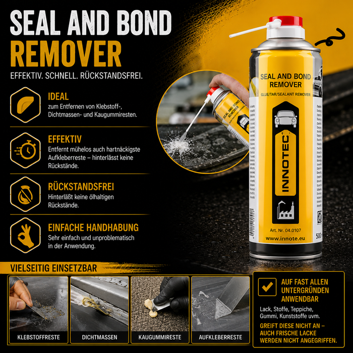 Innotec Seal and Bond Remover – Klebstoff- & Dichtmassenentferner – Produktvorteil und Anwendung 5
