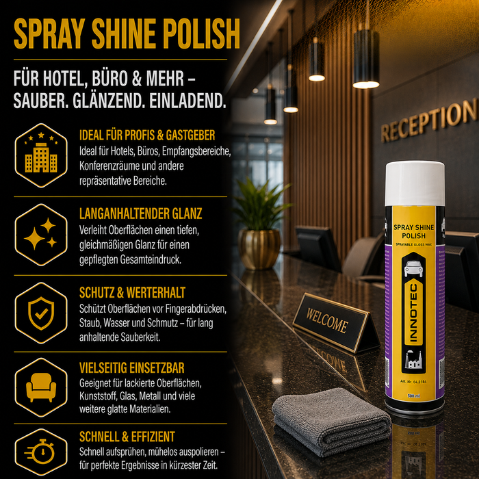 Innotec Spray Shine Polish – Sprühpolitur – Produktvorteil und Anwendung 1