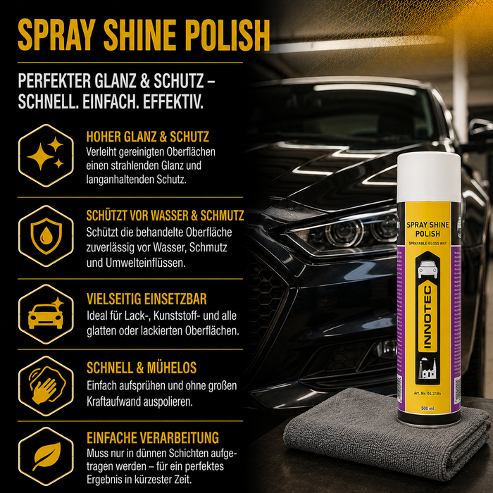 Innotec Spray Shine Polish – Sprühpolitur – Produktvorteil und Anwendung 3