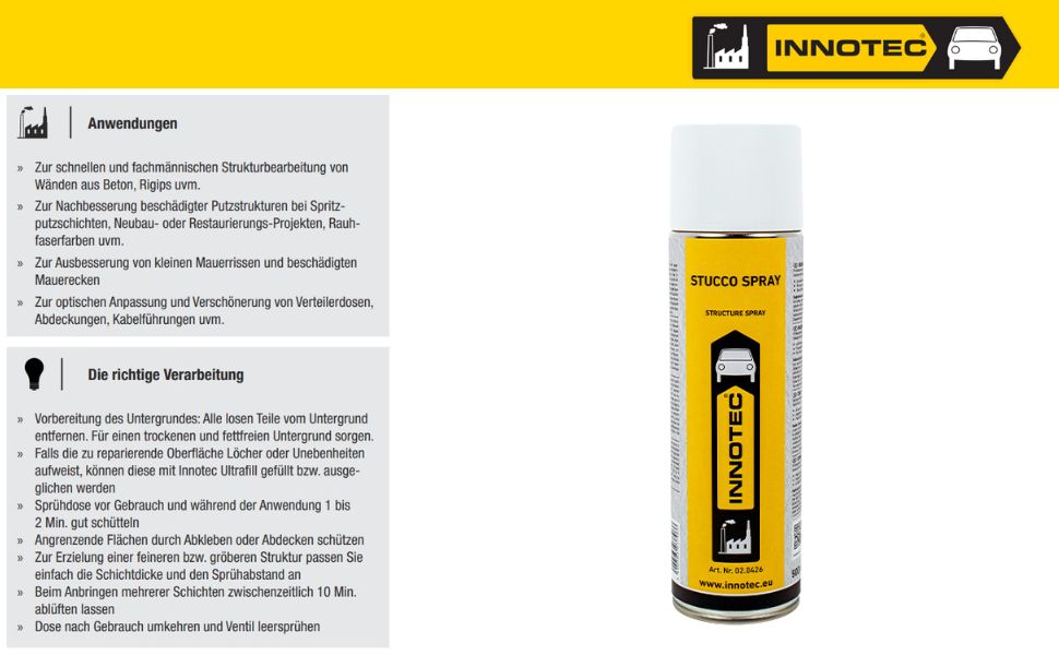 Innotec Stucco Spray – Strukturspray – Produktvorteil und Anwendung 6