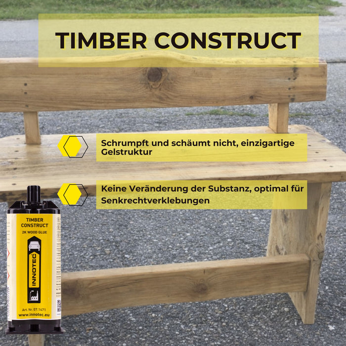 Innotec Timber Construct – 2K-Holz-Montagekleber – Produktvorteil und Anwendung 1