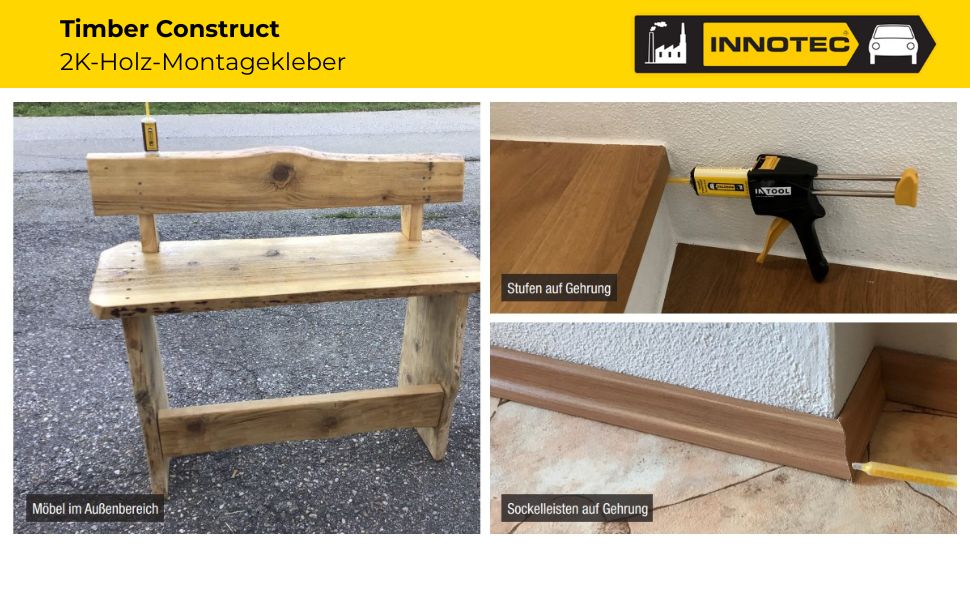 Innotec Timber Construct – 2K-Holz-Montagekleber – Produktvorteil und Anwendung 6