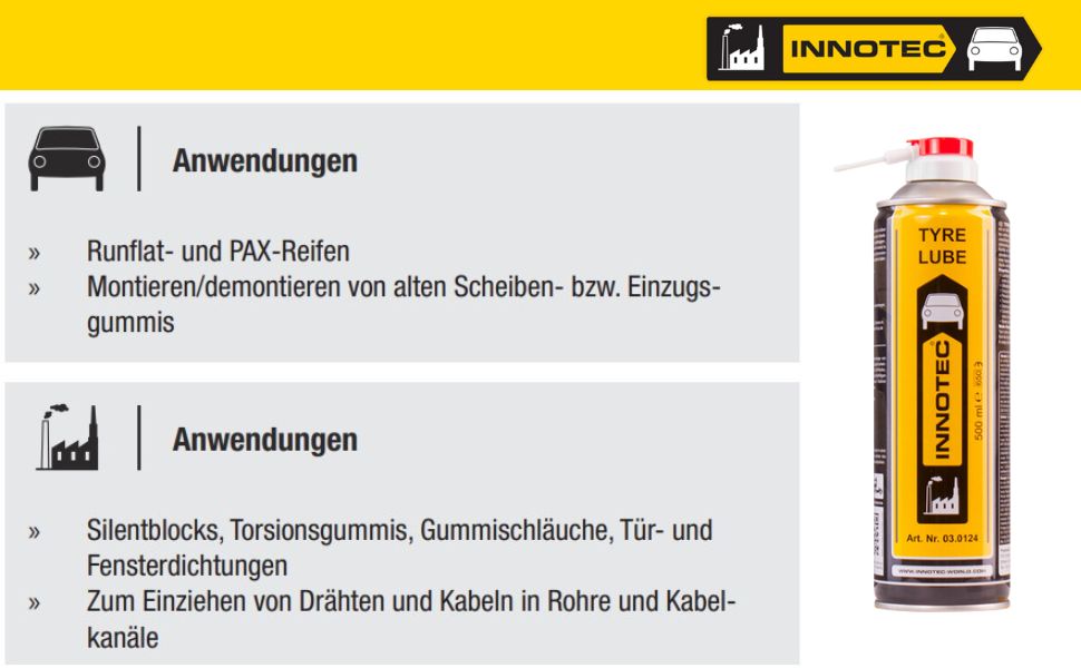 Innotec Tyre Lube – Montagespray – Produktvorteil und Anwendung 6