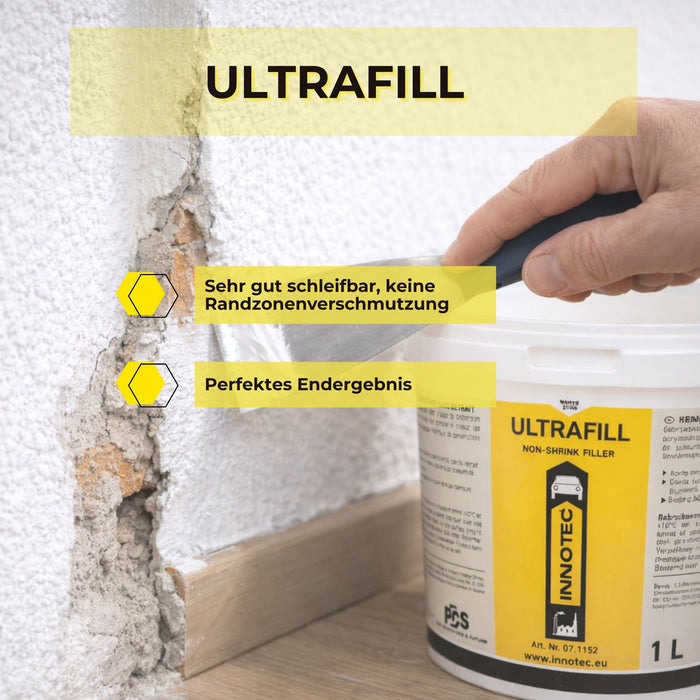 Innotec Ultrafill – Universelle Spachtelmasse – Produktvorteil und Anwendung 1
