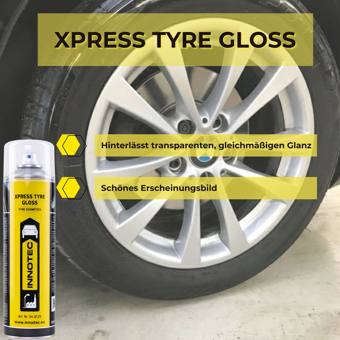 Innotec Xpress Tyre Gloss – Reifenglanz – Produktvorteil und Anwendung 2