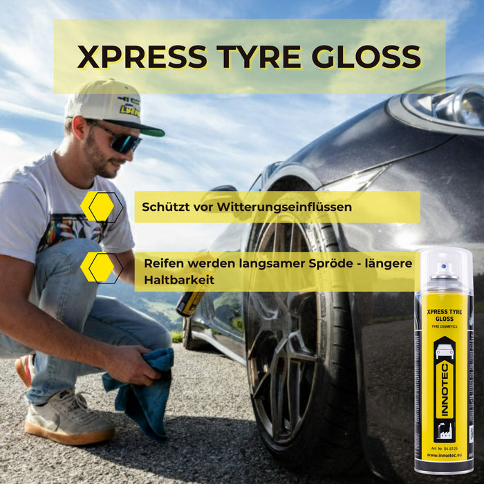 Innotec Xpress Tyre Gloss – Reifenglanz – Produktvorteil und Anwendung 5