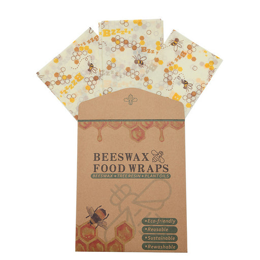 3er Set Bienenwachstücher Größe L,M,S - Wachstücher 100% Natürliche Inhaltsstoffe - Die Wiederverwendbare Alternative zu Frischhaltefolie
