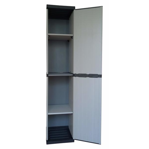Schrank Harz Schwarz/Grau (Refurbished D)