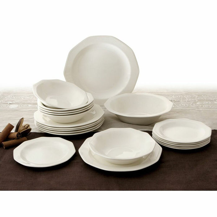 Geschirr Churchill Artic White aus Keramik Weiß (19 pcs)