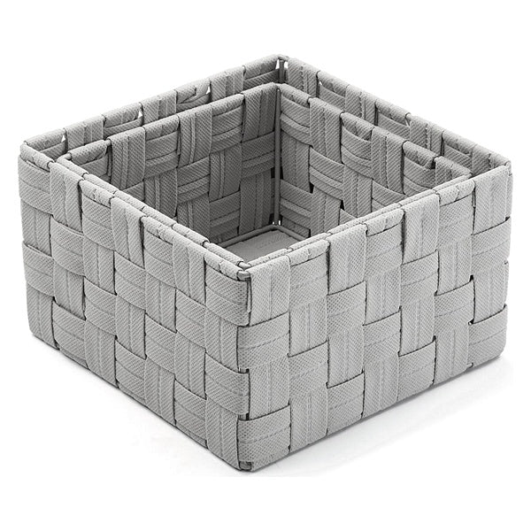 Satz stapelbarer Organizerboxen Grau