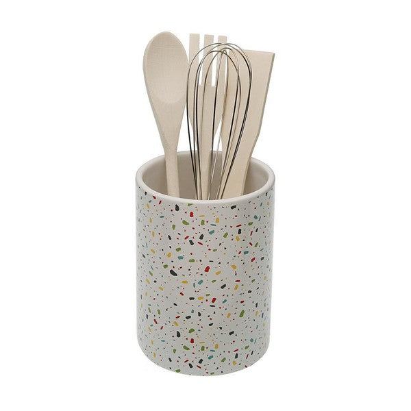 Gefäß für Küchenutensilien VIVID TERRAZZO aus Keramik