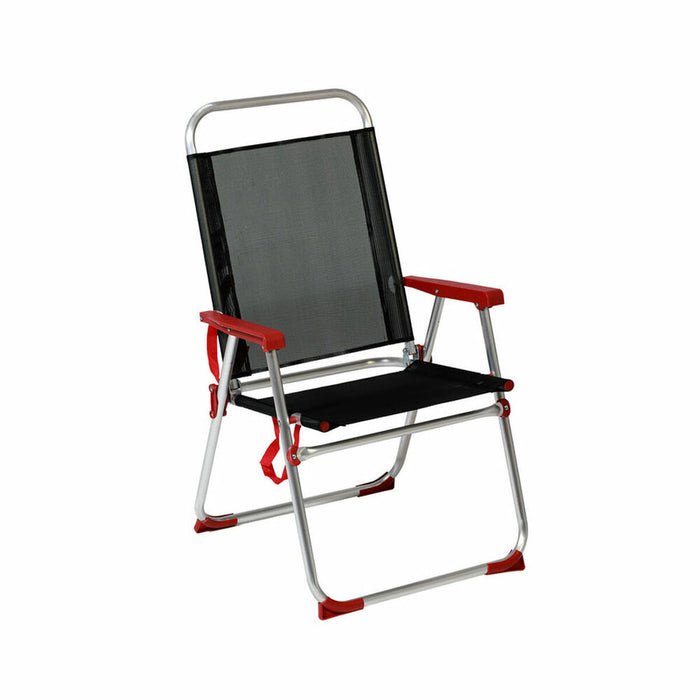 Strandkorb Rot Schwarz Aluminium 22 mm (52 x 56 x 92 cm)