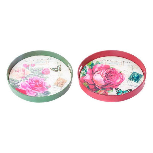 Schale Dekodonia Carte Postale Holz (2 pcs) (33 x 4 cm)