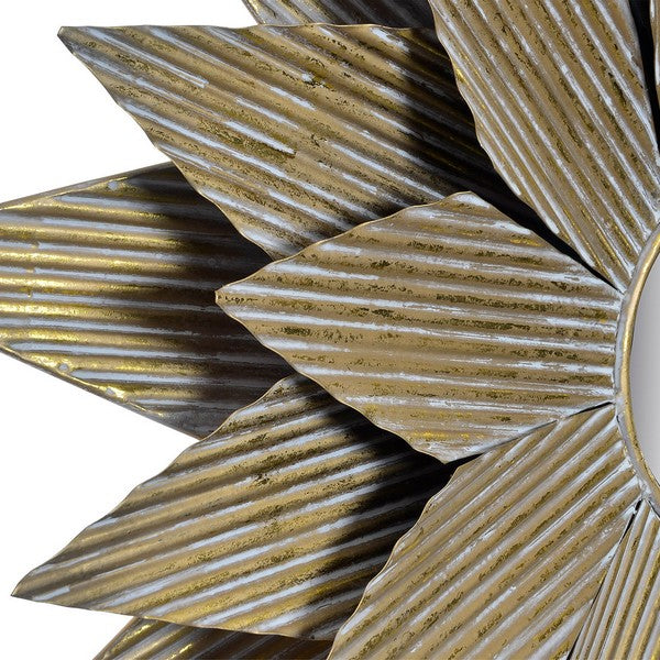 Wanddekoration Dekodonia Golden Metall Spiegel