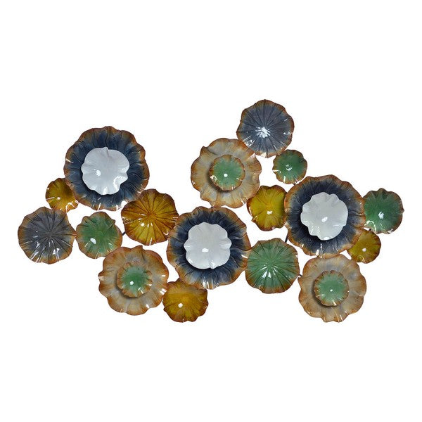 Wanddekoration Dekodonia Blomster Metall Shabby Chic