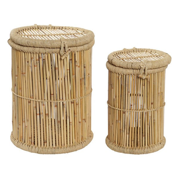 Wäschekorb Dekodonia Bambus Schnur Bali (2 pcs)