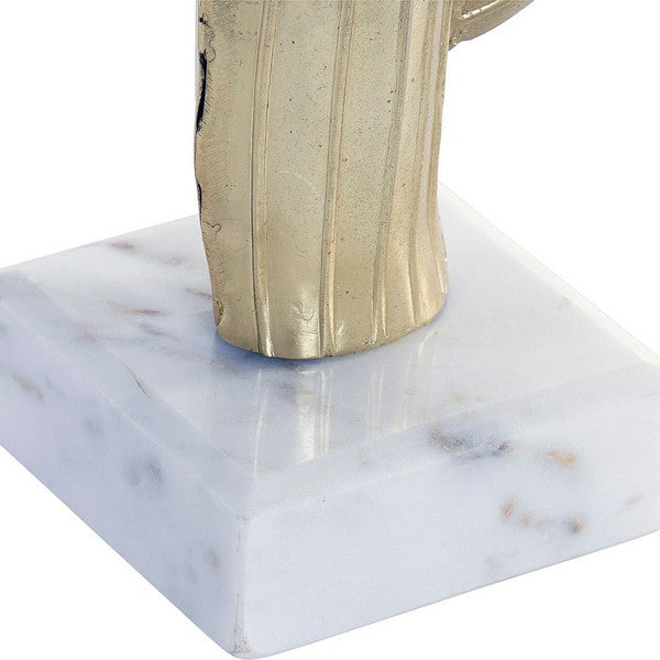 Deko-Figur Dekodonia Metall Marmor (18 x 10 x 51 cm)