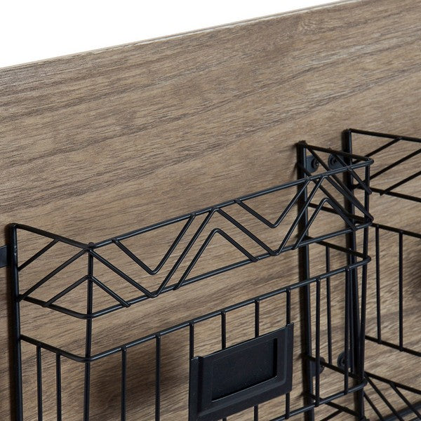 Tidsskriftholder Dekodonia Holz Metall (69 x 8 x 30 cm)
