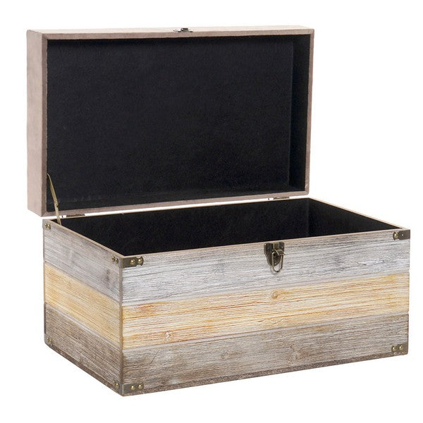 Truhe Dekodonia Polyester Holz Eisen (3 pcs)