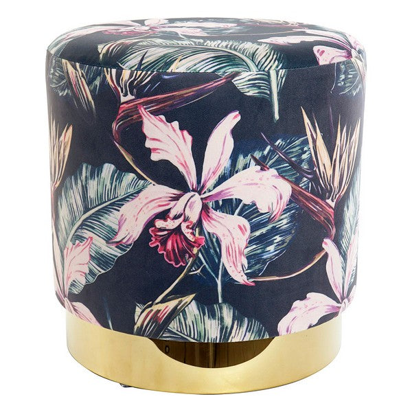 Fußstütze Dekodonia Polyester Holz Metall Tropical (35 x 35 x 35 cm)