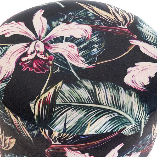 Fußstütze Dekodonia Polyester Holz Metall Tropical (35 x 35 x 35 cm)