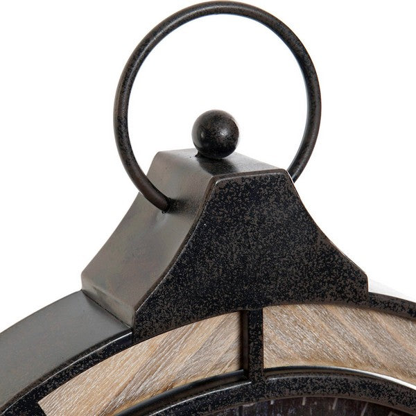 Wanduhr Dekodonia Schwarz Metall Holz MDF (40 x 6 x 52 cm)