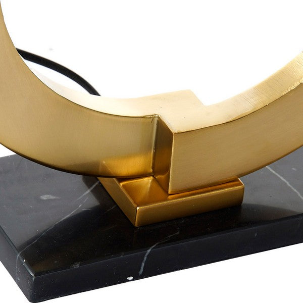Tischlampe Dekodonia Leinen Metall Marmor (40 x 23 x 69 cm)