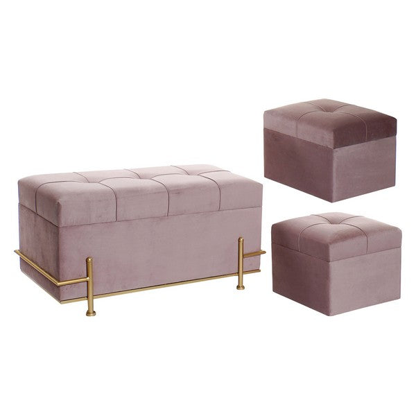 Barhocker Dekodonia Polyester Metall Holz MDF (3 pcs)