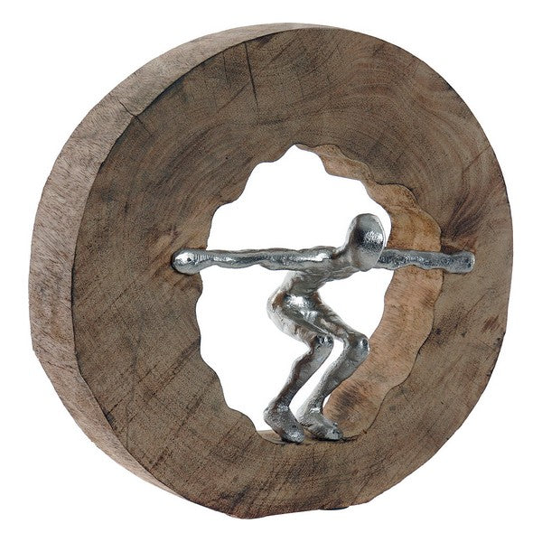 Deko-Figur Dekodonia Aluminium Mango-Holz (29 x 12 x 27 cm)