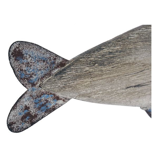 Deko-Figur Dekodonia Holz Metall Fisch (61 x 9 x 51 cm)