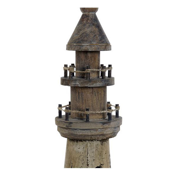 Deko-Figur Dekodonia Leuchtturm Holz (15 x 15 x 50 cm)