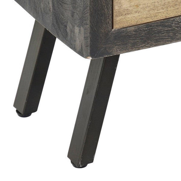 Rollcontainer Dekodonia Schwarz Mango-Holz (45 x 42 x 126 cm)