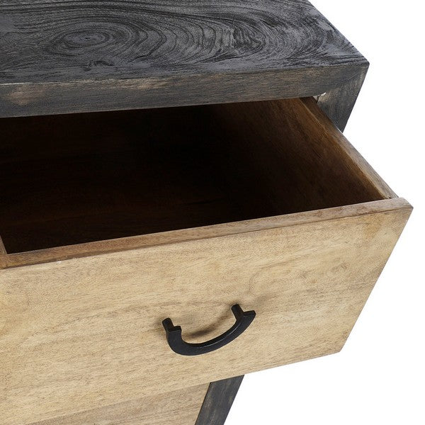 Rollcontainer Dekodonia Schwarz Mango-Holz (45 x 42 x 126 cm)